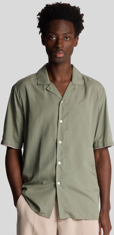 Lyle & Scott - Contrast Cuff Shirt - Klei Groen - Overhemd