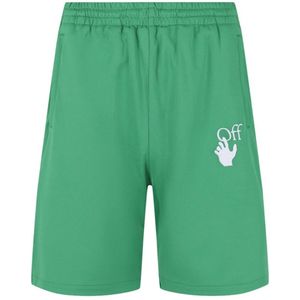 Hands Off - Skate Fit - Groene Trainingsbroek - Gebroken Wit