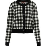 myMo - Ucy - Gebreid Vest - Zwart / Wit