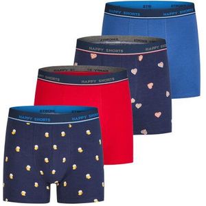 Happy Shorts - Boxershorts - Blauw/Rood - 4-Pack - Oktoberfest Thema