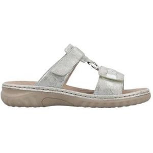 Zilverkleurige Badslippers - Metallic - Verstelbare Klittenbandsluiting