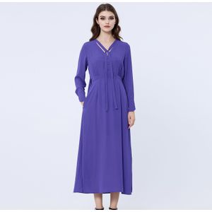 V-Neckline Long Blouse-dress