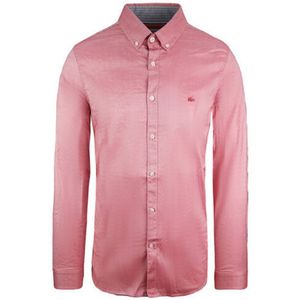 Lacoste - Oxford Overhemd - Roze - Slim Fit