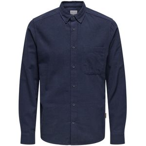 Only & Sons Onsgudmund slim 1-pkt solid shirt n navy