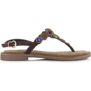 Lazamani Suède teensandaal platte sandalen dames