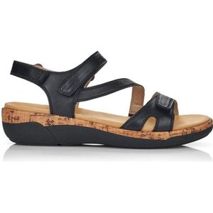 Remonte - R6850 - Sandalen - Zwart - Rubber - Textiel