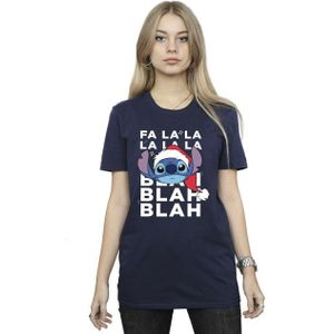 Li-cense Disney dames lilo and stitch kerstmis blah blah blah katoenen vriendje t-shirt