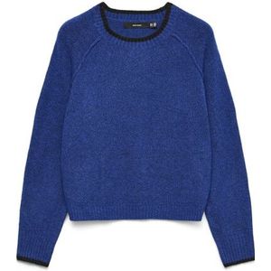 Vero Moda - Vmaquarius ls o-neck raglan pullover - Kobalt - Dames Trui