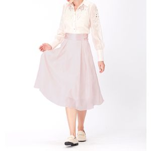 Uitlopende Rok - Organza - Met Satijnen Riem - 78 cm Lengte