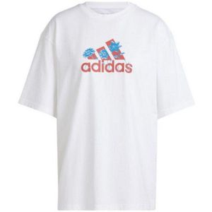 Adidas - Badge of Sport - T-shirt - Katoen - Bloemen - Korte Mouwen