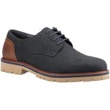 Hush Puppies - Marcus - Veterschoenen - Navy - Nubuck