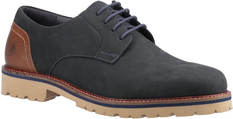 Hush Puppies - Marcus - Veterschoenen - Navy - Nubuck