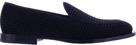 Dolce&Gabbana - Velvet Slip-On Loafer - Zwart - Leerzool