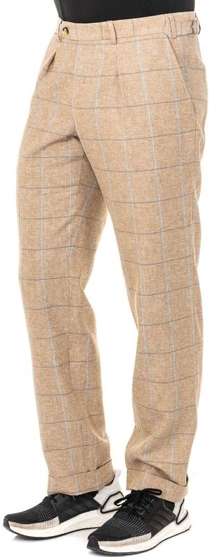 La Martina - Geruite Rechte Broek - Beige - Polyester