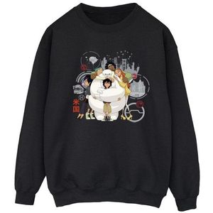 Li-cense Disney dames big hero 6 baymax groep knuffel sweatshirt