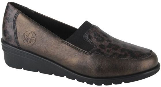 Rieker - Instappers - Bronskleurig - Kunstleer