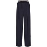 Co'Couture - Amina CC Logo Panel LL - Broek - Blauw