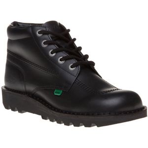 Kickers - Kick Hi Luxe - Enkellaarsjes - Zwart - Leer