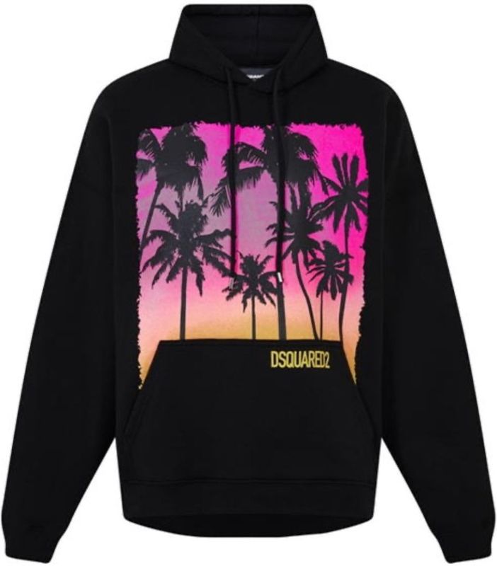 Dsquared2 - Herca Fit - Hoodie - Zwart - Sunrise Design
