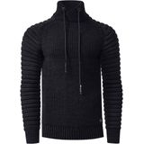 Rusty Neal - Biker Chunky - Gebreide Trui - Normale Pasvorm - Opstaande Kraag