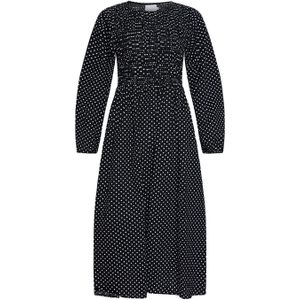 Viol Jurk Katoen in Zwarte stippen