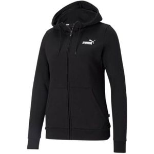 Puma - Dames Ess Kleine Logo Full Zip Hoodie - Blauw - Katoen