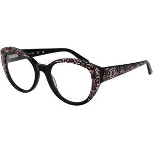 Guess - GU50127 - Optische Monturen - Zwart - Acetaat - Ronde Vorm
