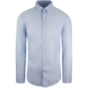 Lacoste - Slim Fit - Overhemd - Blauw - Lange Mouwen