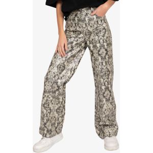 Nik & Nik Meisje lange broek snakeskin pants