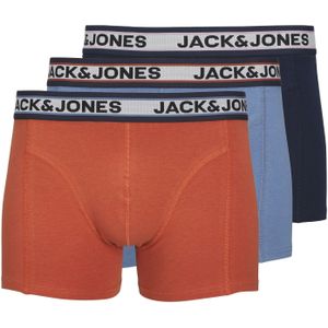 Jack & Jones Plus size boxershorts heren trunks jacmarco rood/blauw/donkerblauw 3-pack