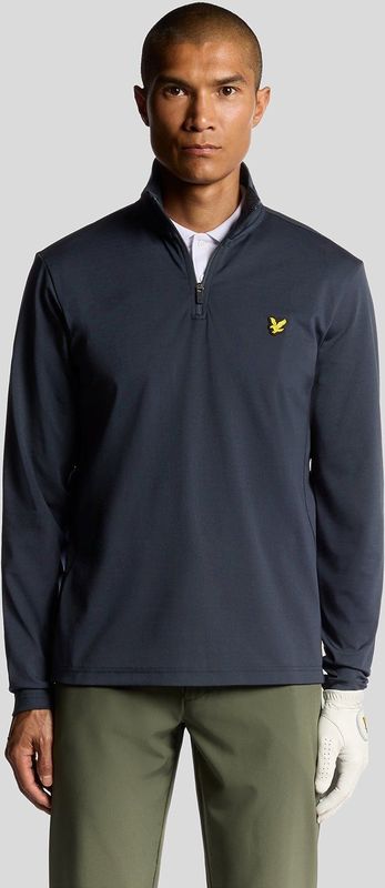 Lyle & Scott - Golf Course Midlayer - Marineblauw - Sportshirt