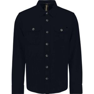 No Excess - Overshirt - Diepblauw - Button Closure Sweat