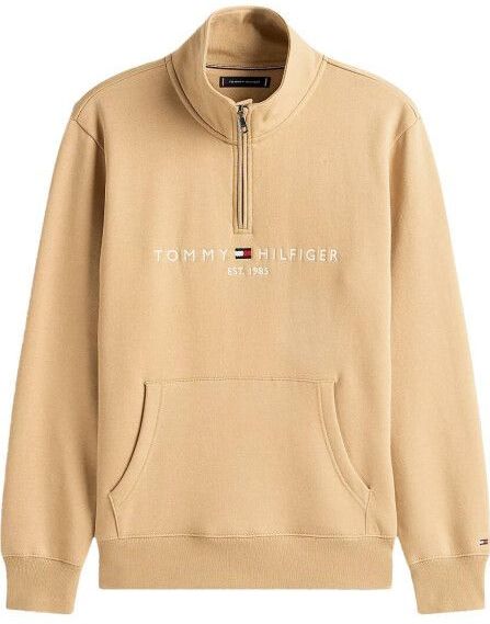 TOMMY HILFIGER - Sweatshirt - Navy - Met Halve Rits - Lange Mouw