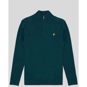 Lyle and Scott Loopback quarter zip sweat petrol