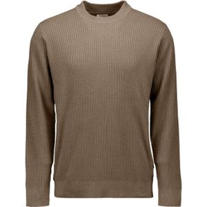 No Excess - Pullover Crewneck Rib - Taupe - Trui