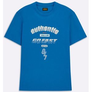 Heren sterk blauw DHARIS GAME GASHER. T-shirt