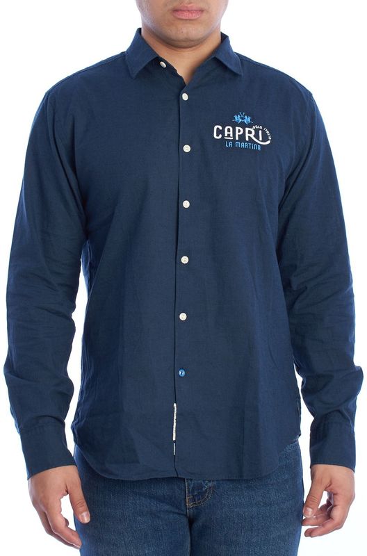 La Martina - YMC312-TL072 - Heren Shirt - Regular Fit - Lange Mouw