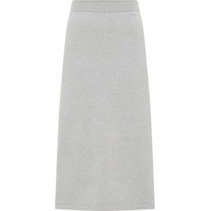 DreiMaster - A-lijnrok - Grijs Melange - Gebreid - Dames