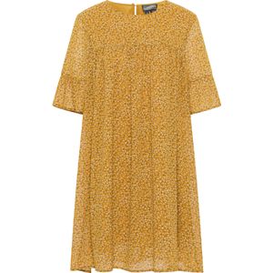 Dreimaster - Jurk - Donkergeel - Veelkleurig