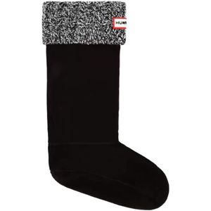 Hunter - 6 Stitch Cable Knitted - Lange Laars Sokken - Zwart