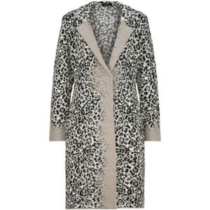 Monari - Lang Vest - Greige - Gebreide Mantel - Leo