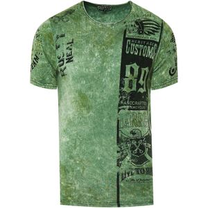 Rusty Neal - Gewassen Biker T-shirt - Heren - Normale Pasvorm - 100% Katoen