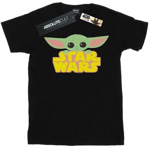 Li-cense Star wars dames the mandalorian het kind en logo katoenen vriendje t-shirt