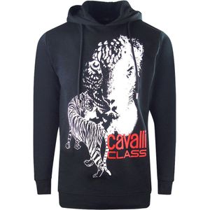 Cavalli Class - SXT69B CF052 04926 - Hoodie - Marineblauw - Groot Tijgerlogo