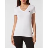 Philipp Plein - T-shirt V-Neck Pure Fit Hexagon - Wit - Dames