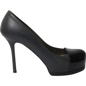 Saint Laurent Pumps in Zwart Leer