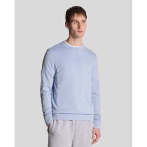 Lyle And Scott - Tonal Superfine Cotton Crew Neck - Heren Trui - Blauw