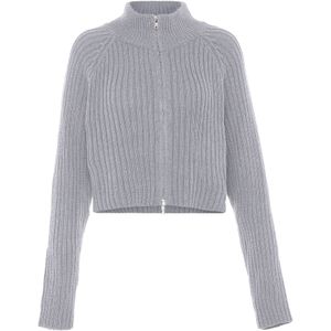 myMo - Damesvest - Zwart - Ribbreisel - Raglanmouwen