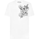 Philipp Plein - T-Shirt Round Neck Snake - Zwart - Katoen