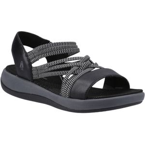Hush Puppies - Susanna - Leren Sandalen - Zwart